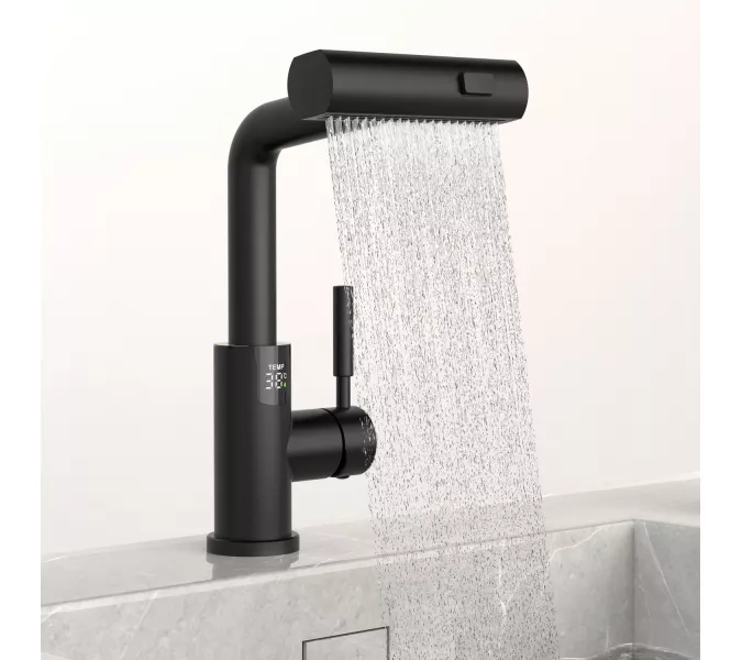 Смеситель для раковины Black&White SD3028B, Выбрать цвет: Черный, изображение 3