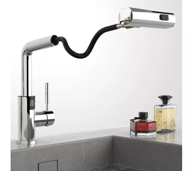 Смеситель для раковины Black&White SD3028C, Выбрать цвет: Хром, изображение 7