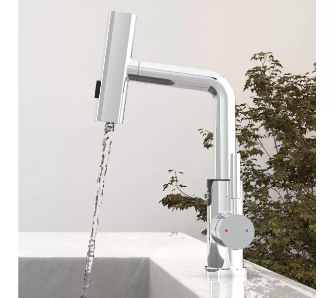 Смеситель для раковины Black&White SD3028C, Выбрать цвет: Хром, изображение 4