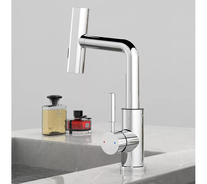 Смеситель для раковины Black&White SD3028C, Выбрать цвет: Хром, изображение 2