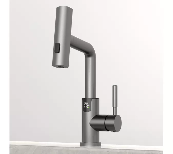 Смеситель для раковины Black&White SD3028GM, Выбрать цвет: Оружейная сталь