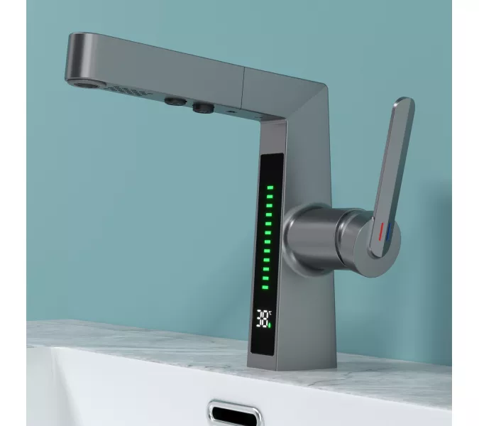 Смеситель для раковины Black&White SD3029GM, Выбрать цвет: Оружейная сталь, изображение 9