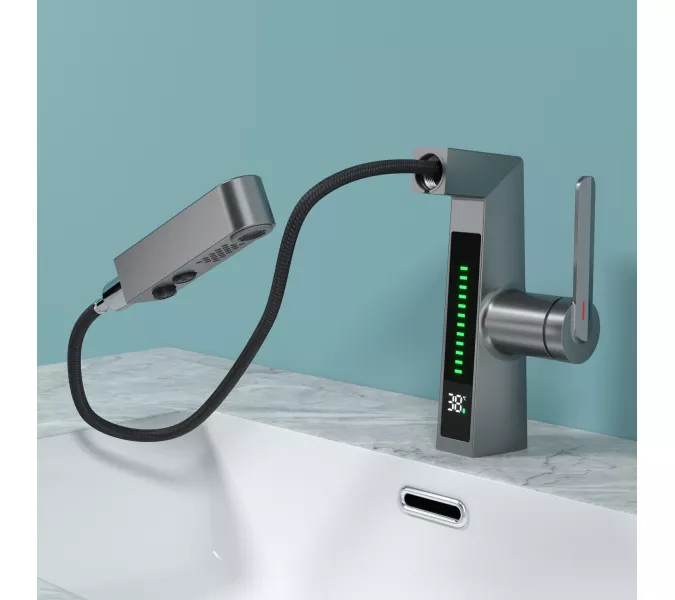 Смеситель для раковины Black&White SD3029GM, Выбрать цвет: Оружейная сталь, изображение 8