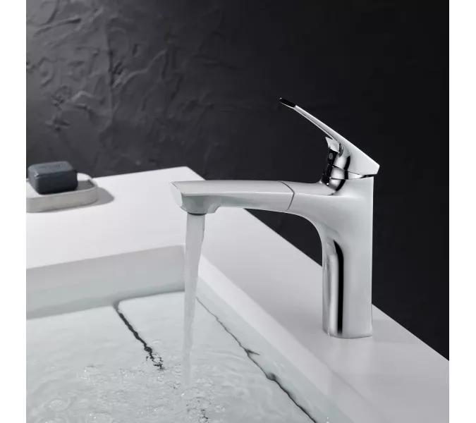 Смеситель для раковины Black&White UK7901C, Выбрать цвет: Хром, изображение 5