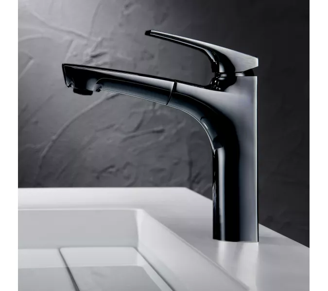 Смеситель для раковины Black&White UK7901B, Выбрать цвет: Черный