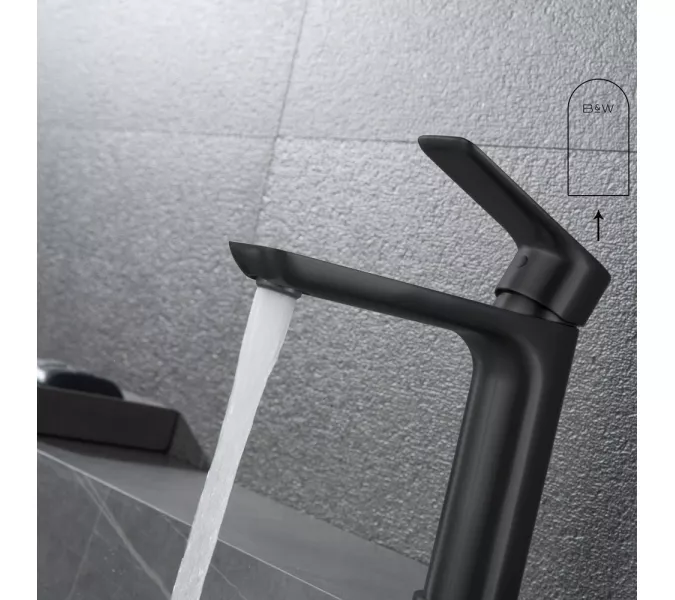 Смеситель для раковины Black&White UK8301B, изображение 3