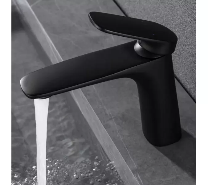 Смеситель для раковины Black&White UK8701MG, Выбрать цвет: Черный, изображение 5