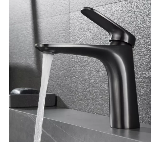 Смеситель для раковины Black&White UK8701MG, Выбрать цвет: Оружейная сталь, изображение 3