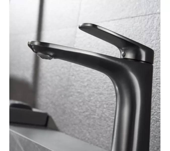 Смеситель для раковины Black&White UK8701MG, Выбрать цвет: Оружейная сталь, изображение 5