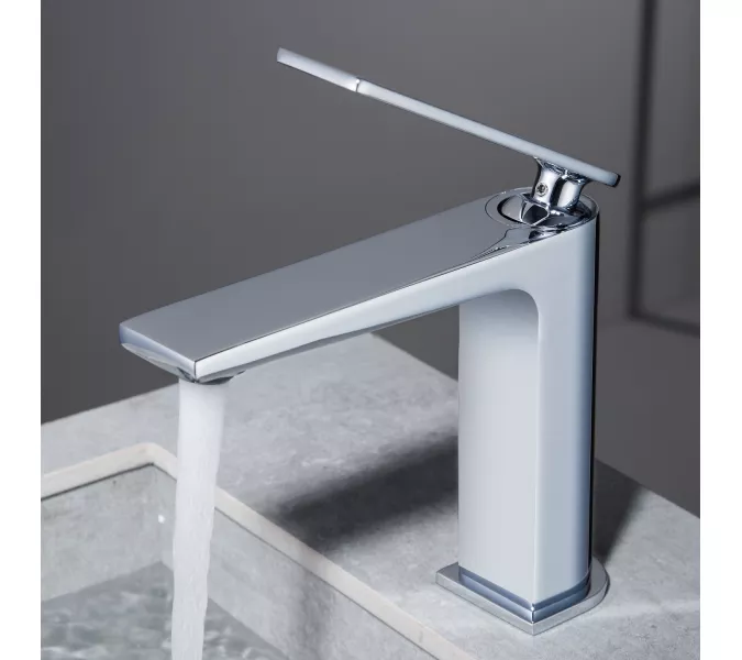 Смеситель для раковины Black&White UK9901C, Выбрать цвет: Хром, изображение 4