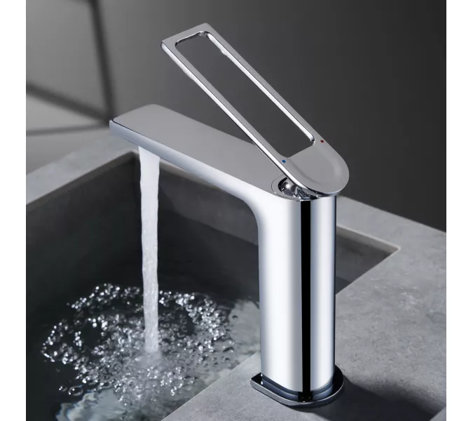 Смеситель для раковины Black&White UK9901C, Выбрать цвет: Хром, изображение 3