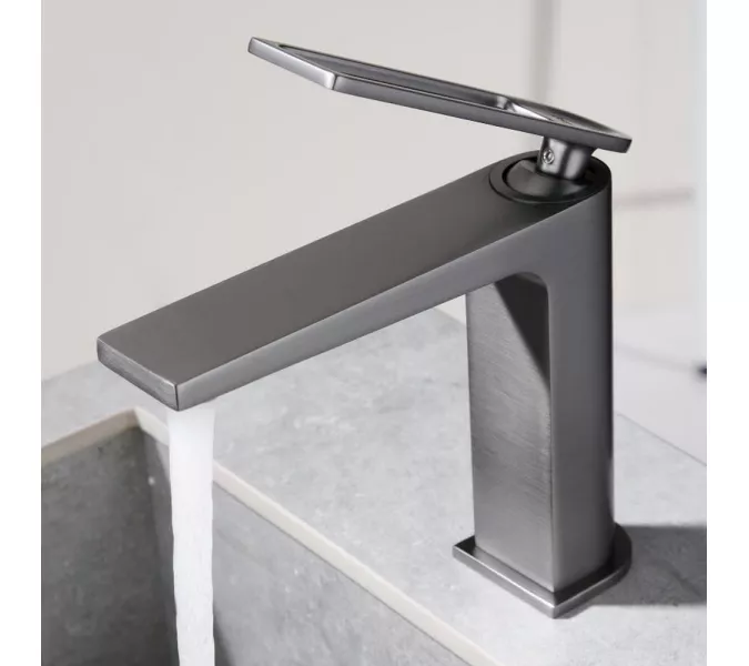 Смеситель для раковины Black&White UK9901MG, Выбрать цвет: Оружейная сталь, изображение 3