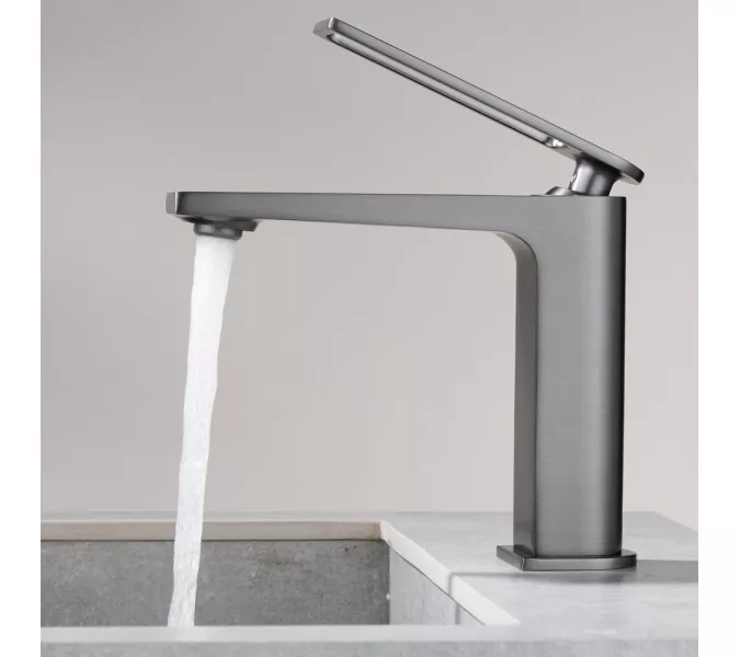 Смеситель для раковины Black&White UK9901MG, Выбрать цвет: Оружейная сталь, изображение 5