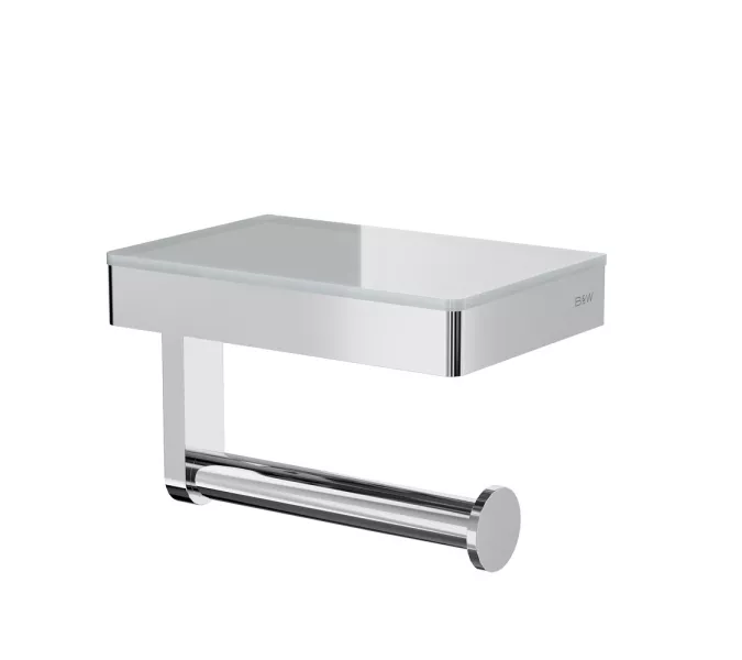 Полка и держатель для туалетной бумаги Black & White GA-9620C, Выбрать цвет: Хром