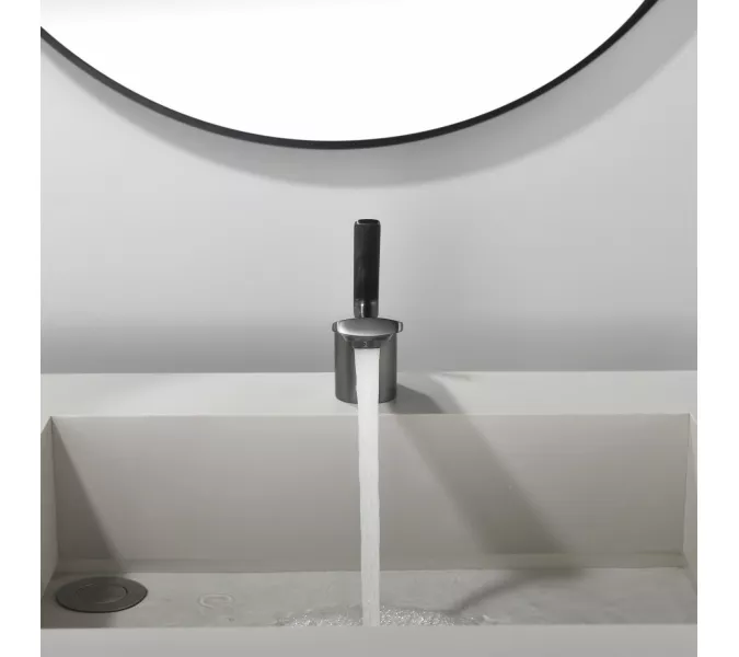 Смеситель для раковины Black&White GF-7104-GM, Выбрать цвет: Оружейная сталь, изображение 7