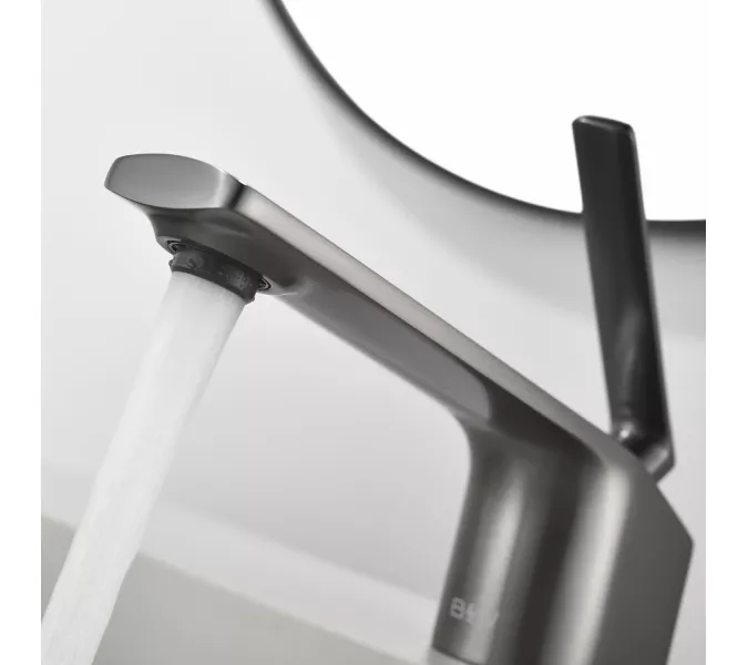 Смеситель для раковины Black&White GF-7104-GM, Выбрать цвет: Оружейная сталь, изображение 8