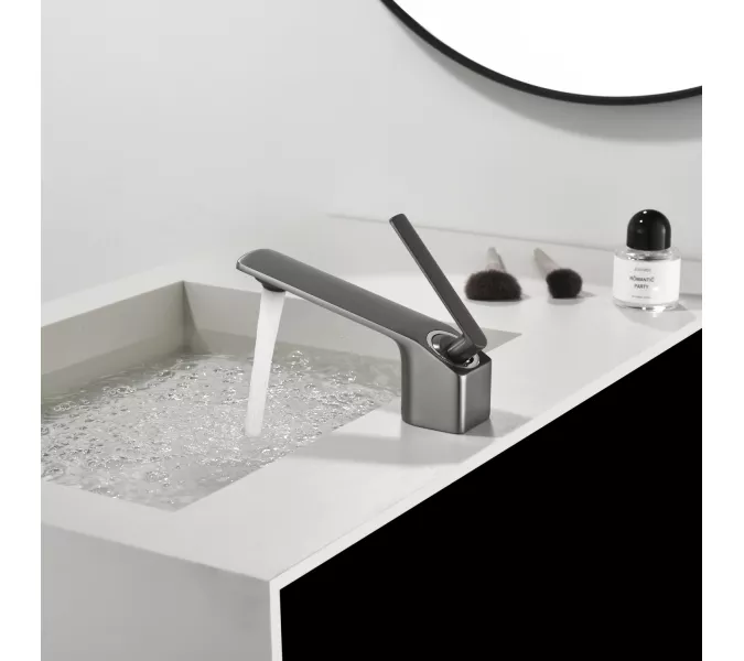 Смеситель для раковины Black&White GF-7104-GM, Выбрать цвет: Оружейная сталь, изображение 14