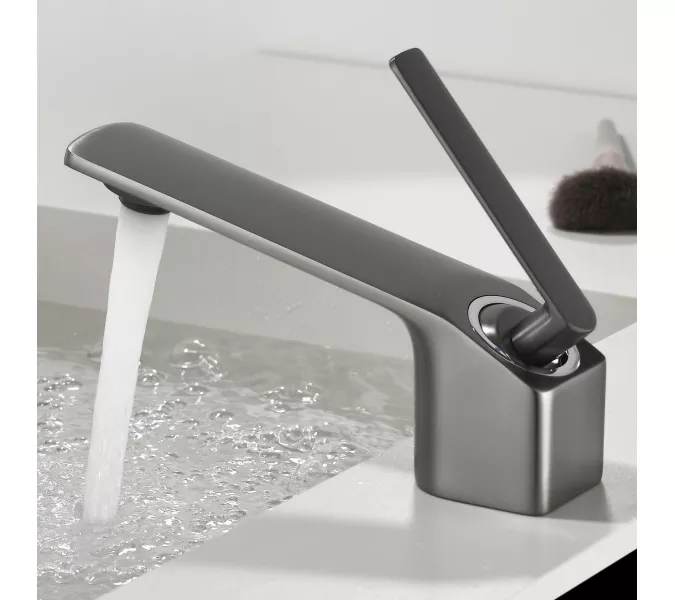 Смеситель для раковины Black&White GF-7104-GM, Выбрать цвет: Оружейная сталь, изображение 4