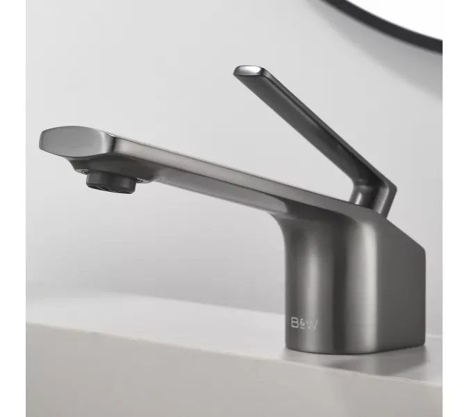 Смеситель для раковины Black&White GF-7104-GM, Выбрать цвет: Оружейная сталь