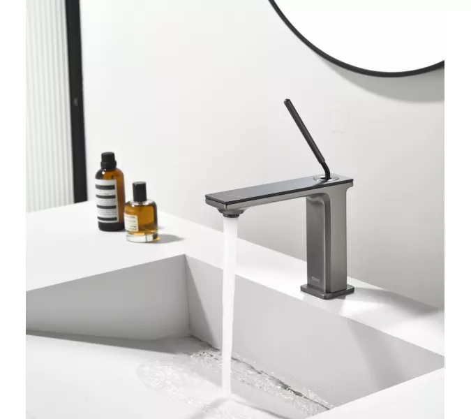 Смеситель для раковины Black&White GF-7105-GM, Выбрать цвет: Оружейная сталь, изображение 10