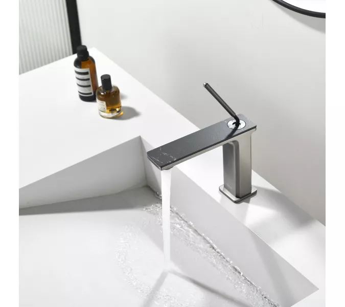 Смеситель для раковины Black&White GF-7105-GM, Выбрать цвет: Оружейная сталь, изображение 9