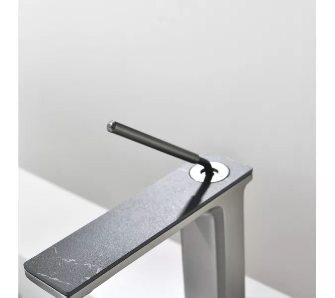 Смеситель для раковины Black&White GF-7105-GM, Выбрать цвет: Оружейная сталь, изображение 7