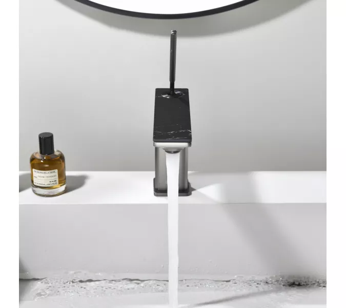 Смеситель для раковины Black&White GF-7105-GM, Выбрать цвет: Оружейная сталь, изображение 6