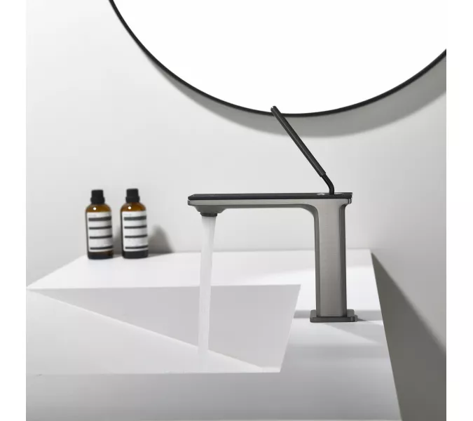 Смеситель для раковины Black&White GF-7105-GM, Выбрать цвет: Оружейная сталь, изображение 5