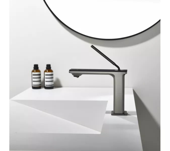 Смеситель для раковины Black&White GF-7105-GM, Выбрать цвет: Оружейная сталь, изображение 4