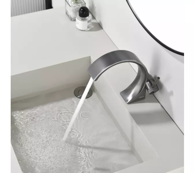 Смеситель для раковины Black&White GF-7106-GM, Выбрать цвет: Оружейная сталь, изображение 9