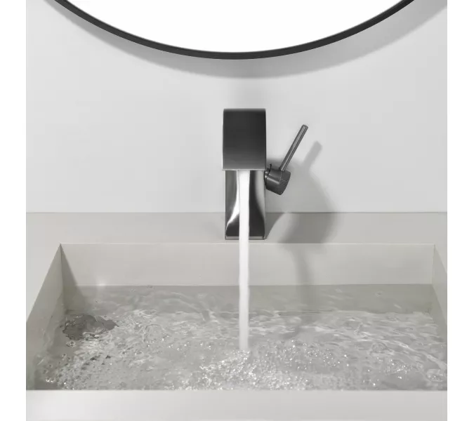 Смеситель для раковины Black&White GF-7106-GM, Выбрать цвет: Оружейная сталь, изображение 8