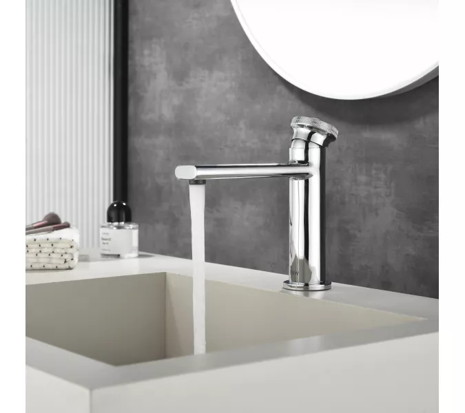 Смеситель для раковины Black&White GF-7107-С, Выбрать цвет: Хром, изображение 9