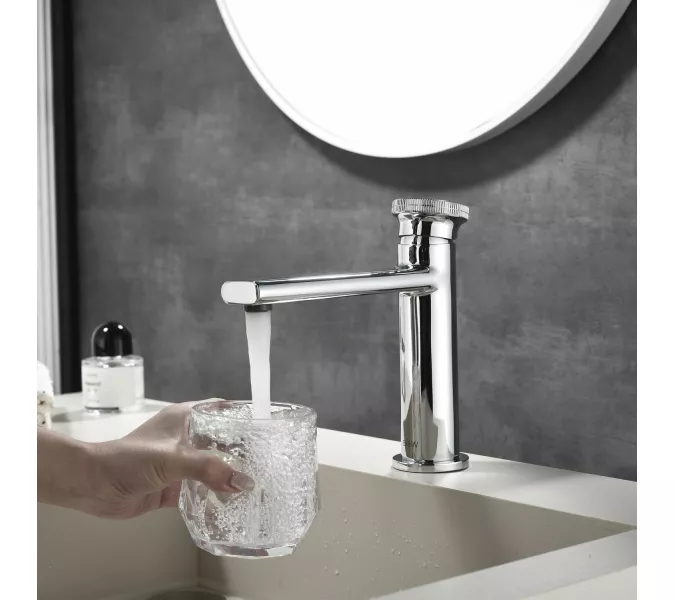 Смеситель для раковины Black&White GF-7107-С, Выбрать цвет: Хром, изображение 7