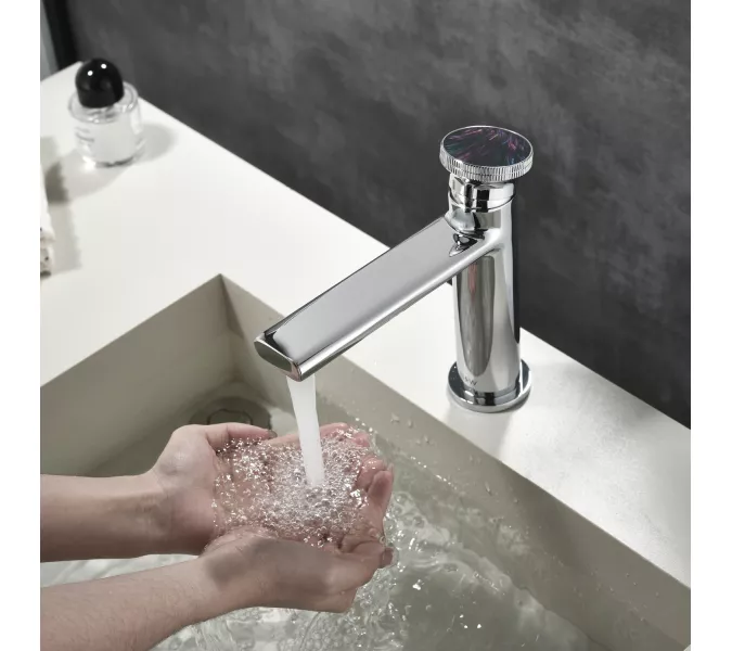 Смеситель для раковины Black&White GF-7107-С, Выбрать цвет: Хром, изображение 6