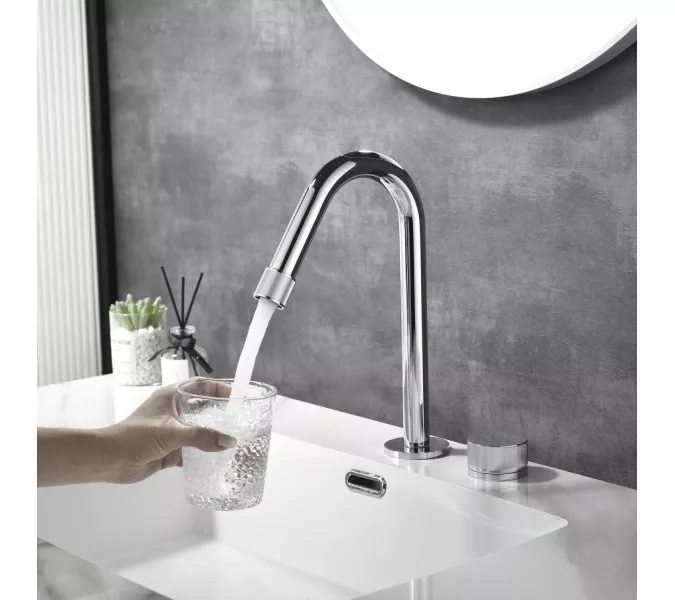 Смеситель для раковины Black&White GF-7108-С, Выбрать цвет: Хром, изображение 7