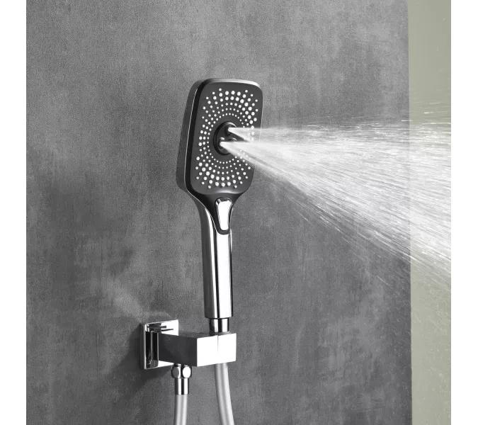 Встроенная душевая система Black & White GH-9101-C, Выбрать цвет: Хром, изображение 8