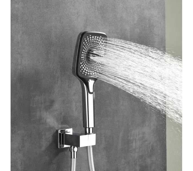 Встроенная душевая система Black & White GH-9101-C, Выбрать цвет: Хром, изображение 7