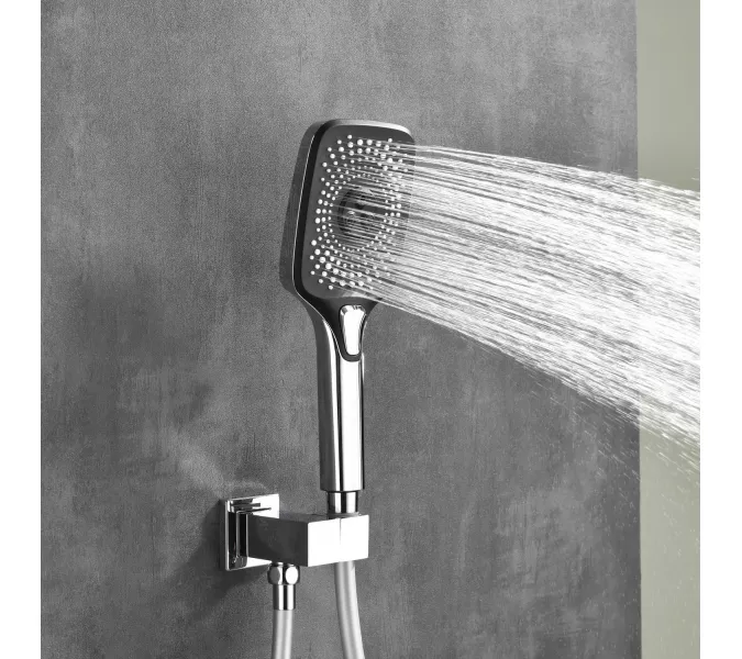 Встроенная душевая система Black & White GH-9101-C, Выбрать цвет: Хром, изображение 6