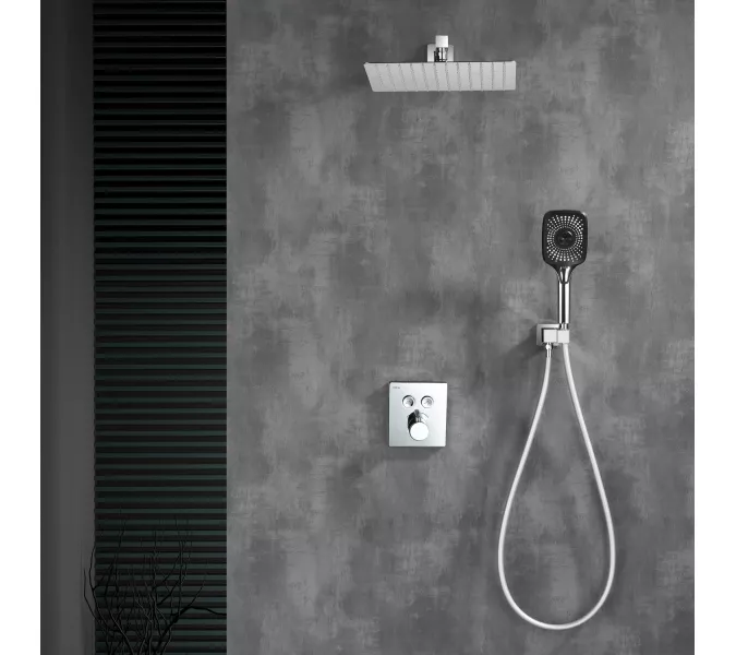 Встроенная душевая система Black & White GH-9101-C, Выбрать цвет: Хром, изображение 2