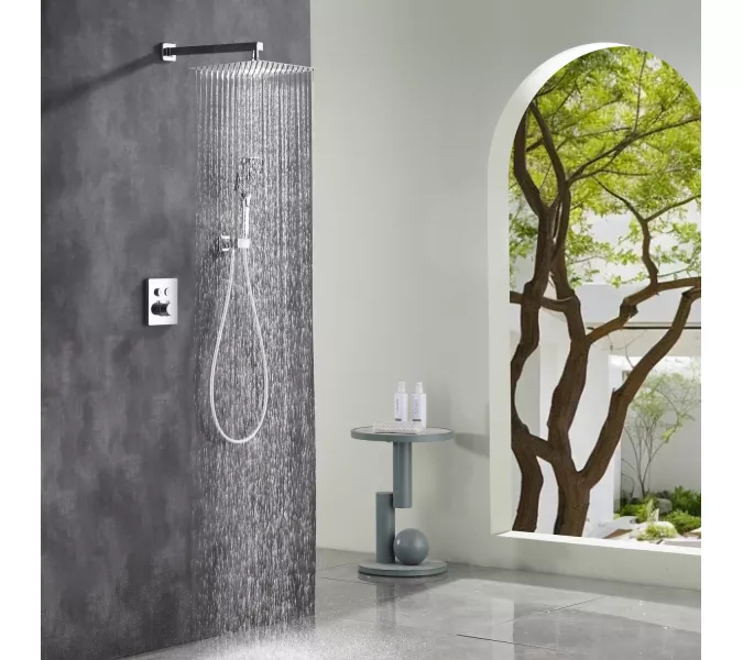 Встроенная душевая система Black & White GH-9101-C, Выбрать цвет: Хром, изображение 4