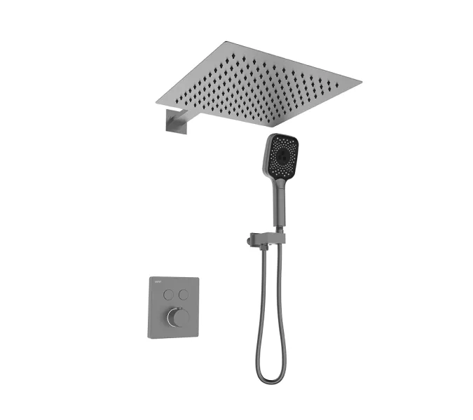 Встроенная душевая система Black & White GH-9101-GM, Выбрать цвет: Оружейная сталь