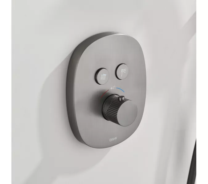 Встроенная душевая система Black & White GH-9201-GM, Выбрать цвет: Оружейная сталь, изображение 8