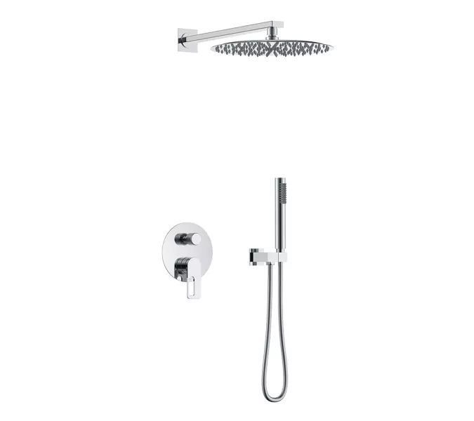 Встроенная душевая система Black & White GL-9105-C, Выбрать цвет: Хром