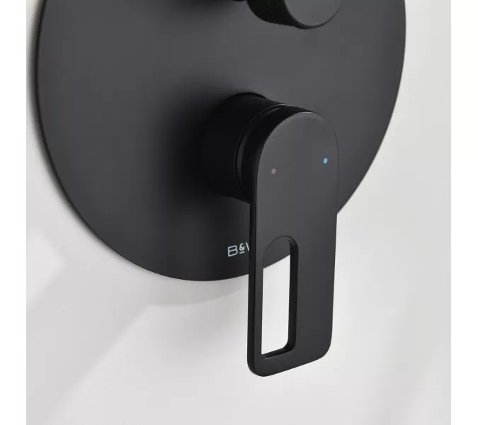 Встроенная душевая система Black & White GL-9105-MB, Выбрать цвет: Черный, изображение 4