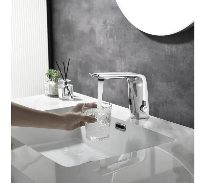 Смеситель для раковины сенсорный Black&White GS-7101-C, Выбрать цвет: Хром, изображение 7