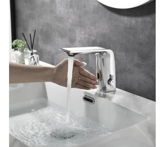 Смеситель для раковины сенсорный Black&White GS-7101-C, Выбрать цвет: Хром, изображение 5