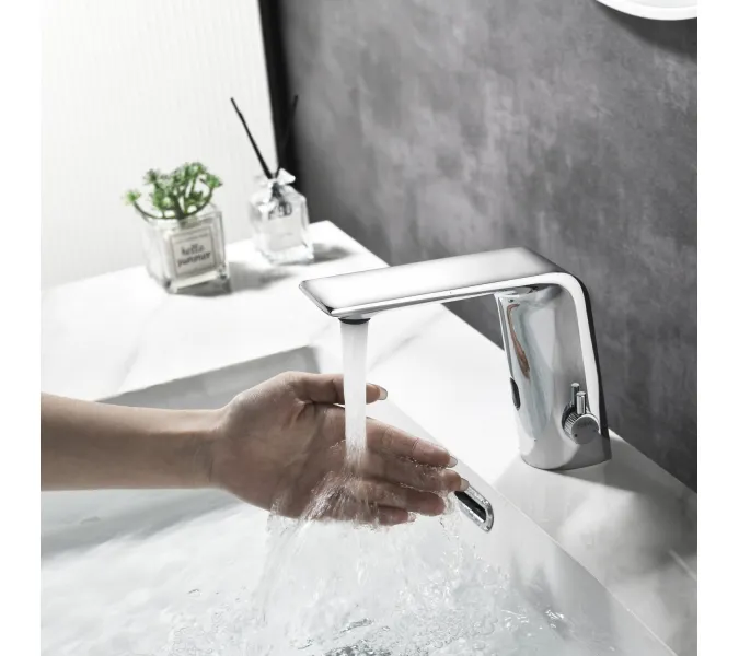 Смеситель для раковины сенсорный Black&White GS-7101-C, Выбрать цвет: Хром, изображение 6