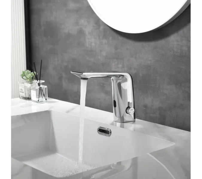 Смеситель для раковины сенсорный Black&White GS-7101-C, Выбрать цвет: Хром, изображение 10