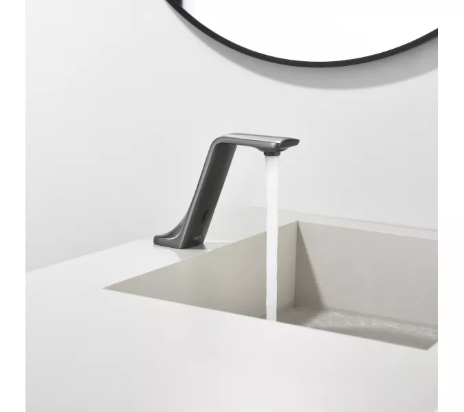 Смеситель для раковины сенсорный Black&White GS-7102-GM, Выбрать цвет: Оружейная сталь, изображение 6