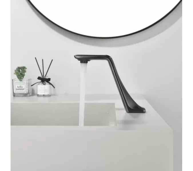 Смеситель для раковины сенсорный Black&White GS-7102-GM, Выбрать цвет: Оружейная сталь, изображение 4